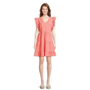 NWT Time and Tru Eyelet Lace Coral Dress.